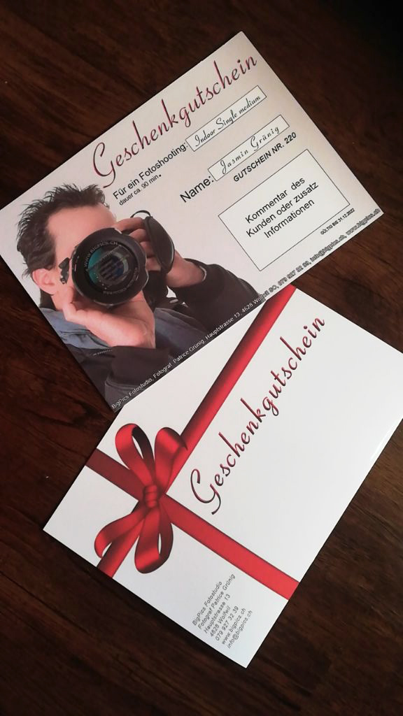 Vorlage Geschenkgutscheine